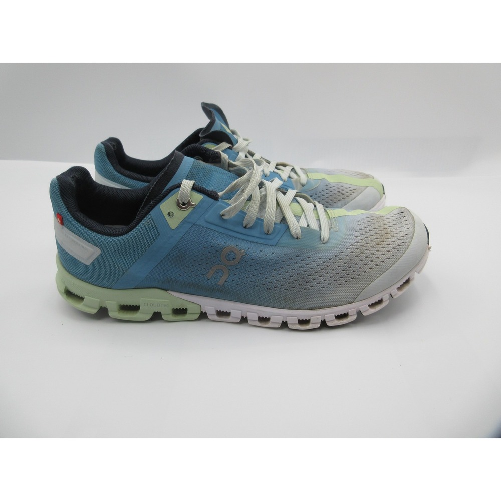 On Cloudflow Running Shoes Womens Size 9.5 Blue Green CloudTec EU 41 35.99033